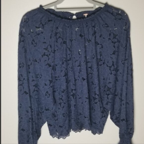 NWT Free People Olivia Lace Tee - Picture 3 of 5